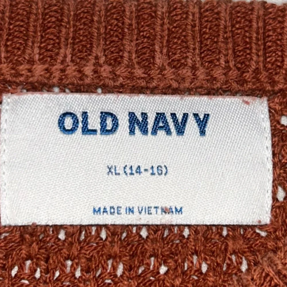 OLD NAVY Girl's Burnt Orange Long Sleeve Sweater Size XL 14/16
